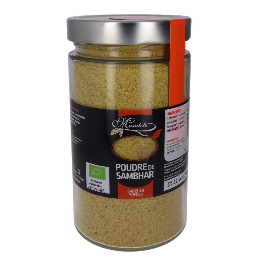 Curry Poudre de Sambhar bio* - Moulu(e) - Pot verre 720 ml 350 g épice bio
