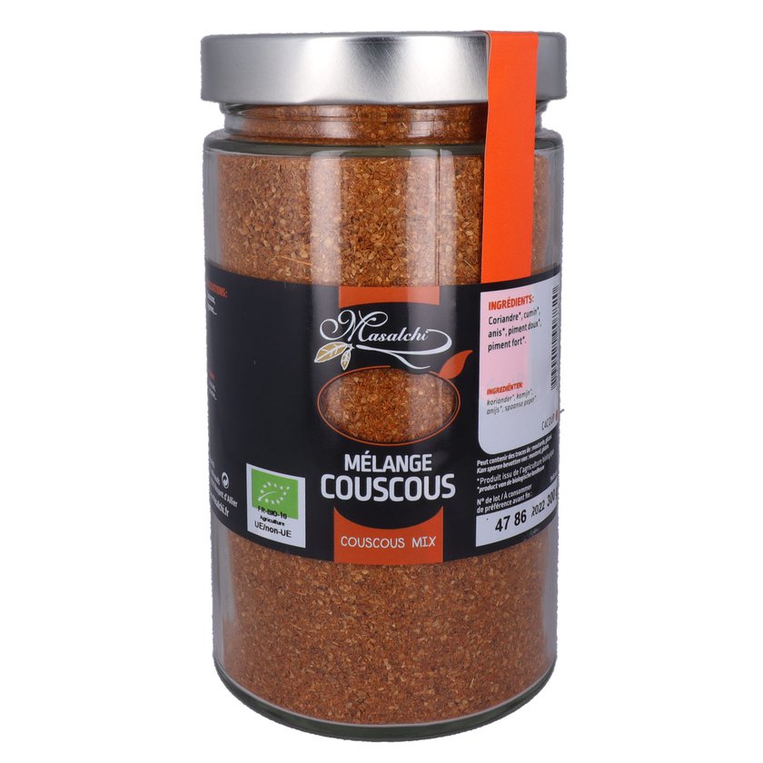 Mélange Couscous bio* - Moulu(e) - Pot verre 720 ml 300 g épice bio