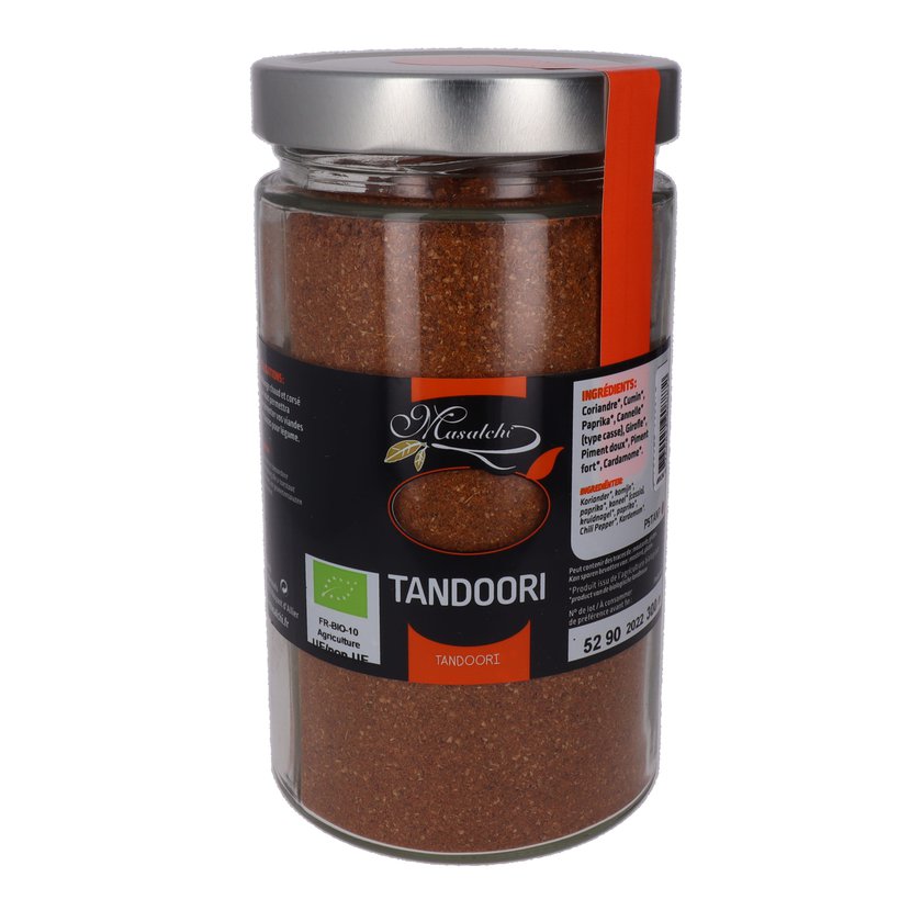 Tandoori bio* - Moulu(e) - Pot verre 720 ml 300 g épice bio