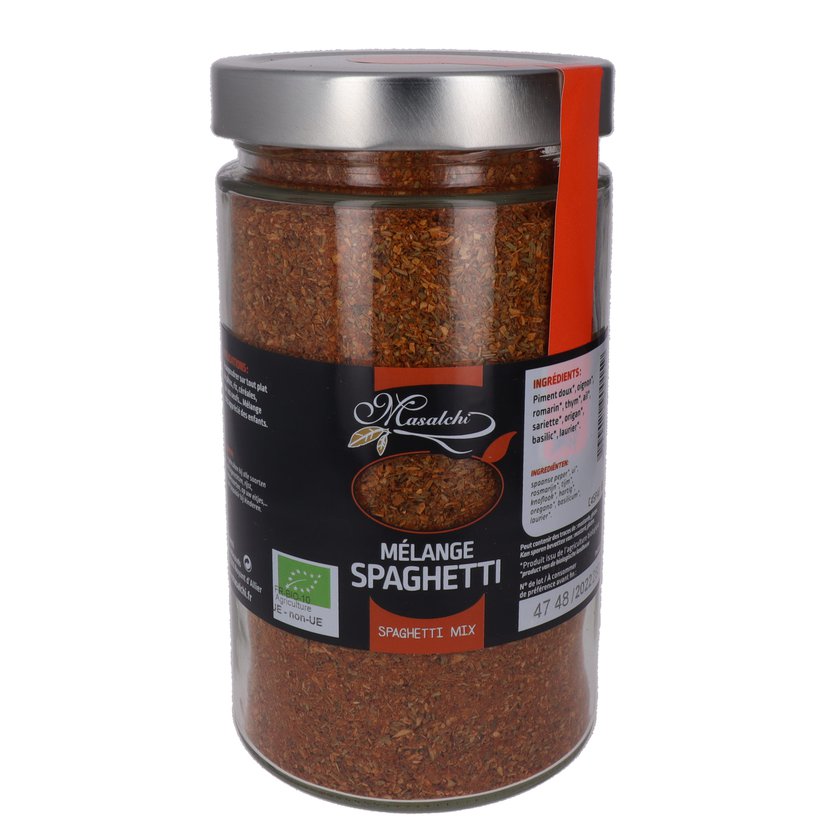 Mélange spaghetti bio* - Flocon - Pot verre 720 ml 280 g épice bio