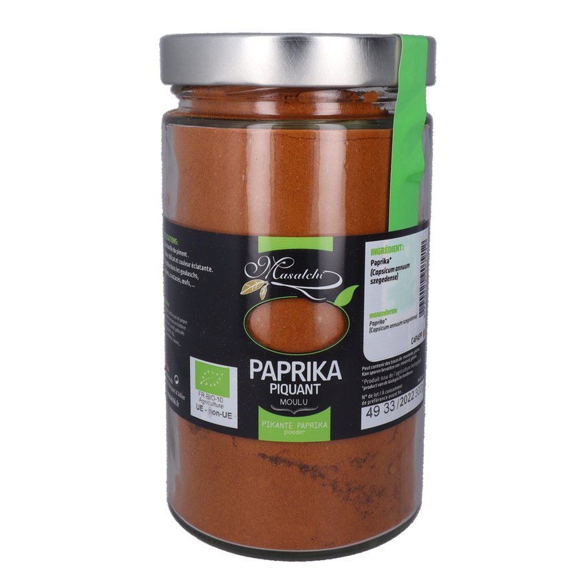 Paprika bio* piquant - Moulu(e) - Pot verre 720 ml 300 g épice bio