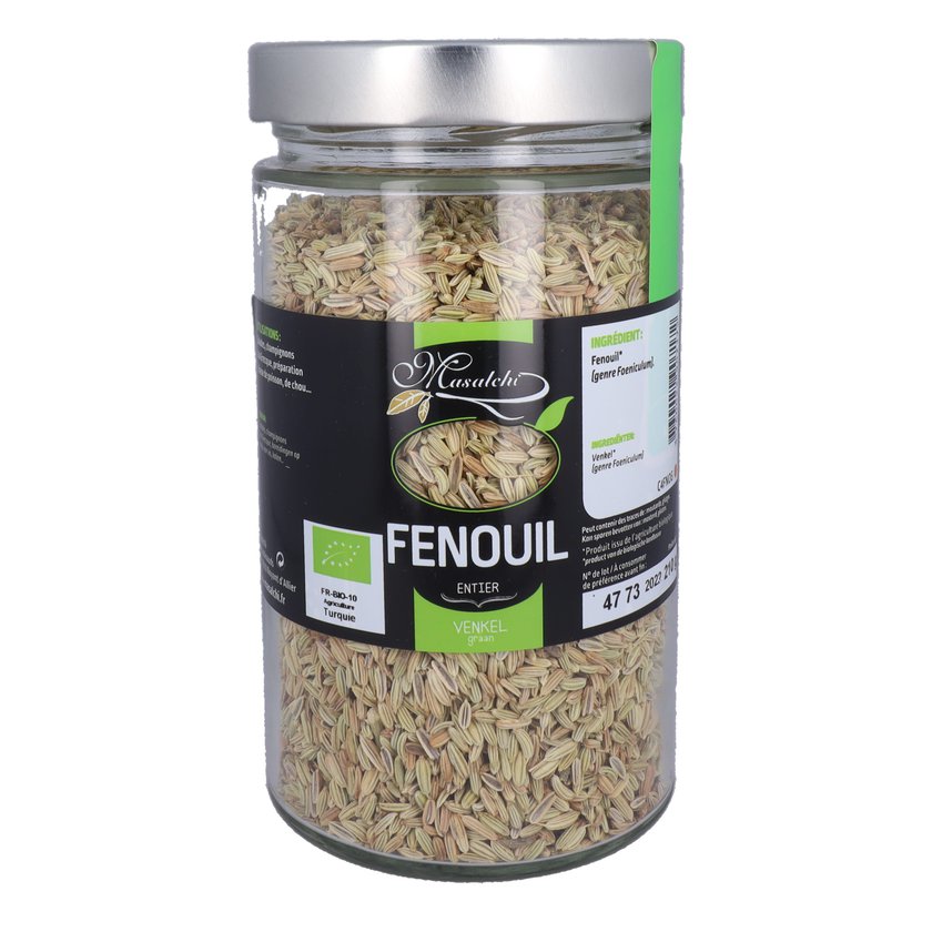 Fenouil bio* - Entier(e) - Pot verre 720 ml 190 g épice bio